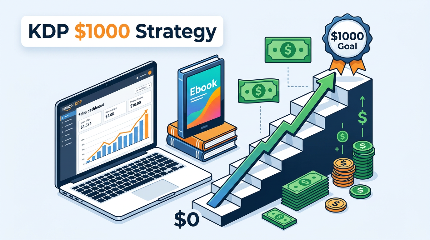 From Zero to $1000: A Realistic Amazon KDP Passive Income Strategy for 2024 and Beyond